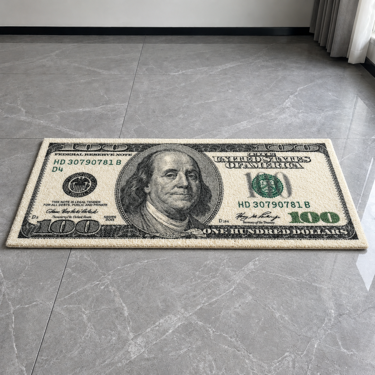 $100 BILL RUG